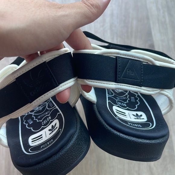 Pharrell x Adilette 2.0 Slide 'Black White sz 13 - Picture 13 of 13